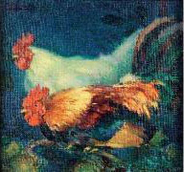 Le Coq Oil Painting by Federico Beltran-Masses