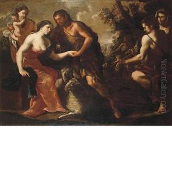 Scena Mitologica Oil Painting by Agostino Beltrano