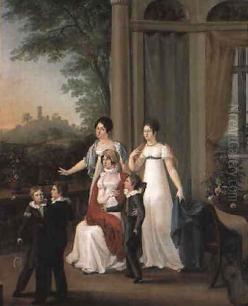 Familienportrait 1815 Oil Painting by Siegfried Detler Bendixen