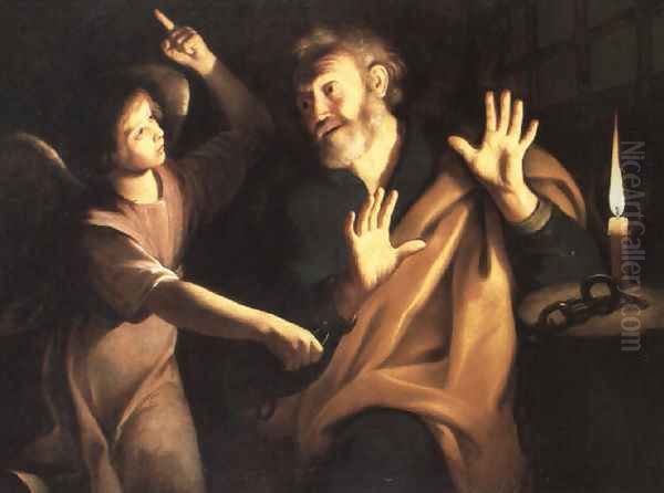 The Liberation of Saint Peter Oil Painting by Trophime Bigot