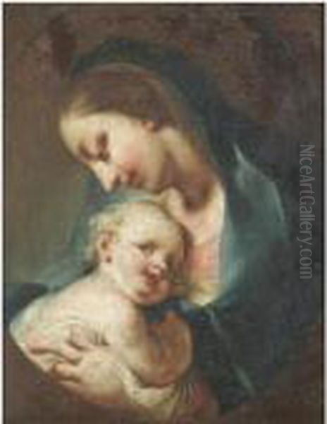 The Madonna And Child Oil Painting by Federico Bencovich