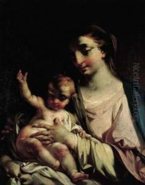 The Madonna And Child Oil Painting by Federico Bencovich