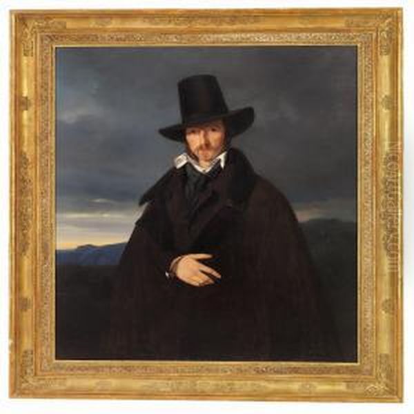 The Artist's Friend, Painter Wilhelm Kaulbach Oil Painting by Wilhelm Ferdinand Bendz