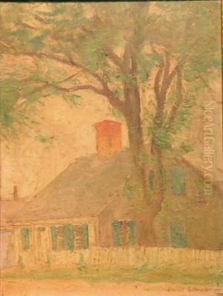 A Cape Cod Cottage Oil Painting by Gerrit Albertus Beniker