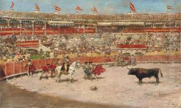 The Bullfight Oil Painting by Jose Benlliure Y Gil