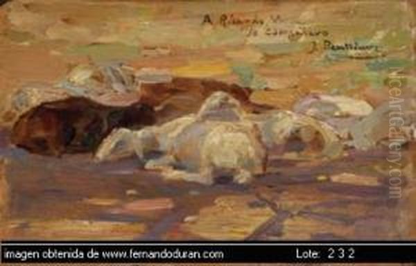 Descripcion De La Obra: Oil Painting by Jose Benlliure Y Gil