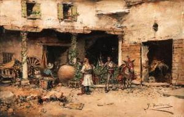 A Good Stead Oil Painting by Jose Benlliure Y Gil