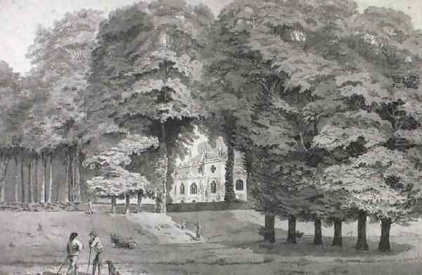 Strawberry Hill, Middlesex- the Seat of Lord Orford Oil Painting by Joseph Charles Barrow