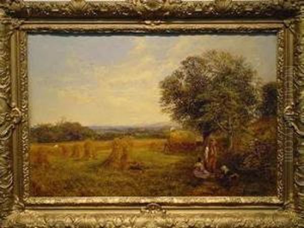 Wheat Sheaves Oil Painting by Alfred Bennett