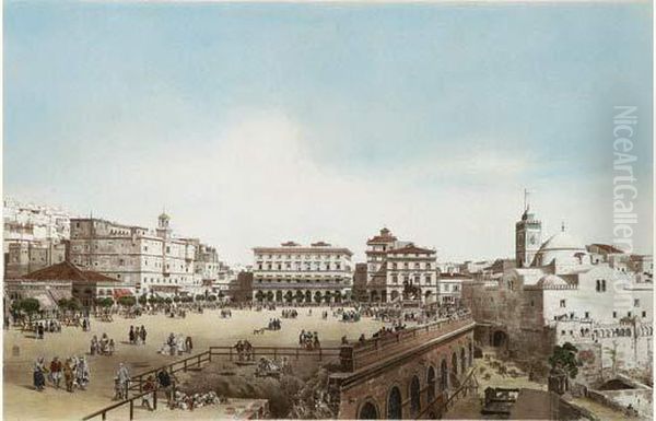 Alger, Place Royale. Oil Painting by Philippe Benoist