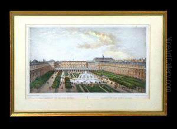 Jardin Du Palais Royal Oil Painting by Philippe Benoist