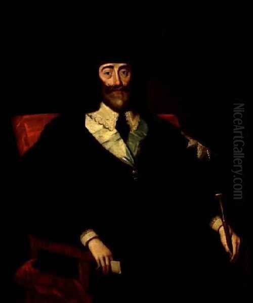 Portrait of King Charles I at his Trial (2) Oil Painting by Edward Bower