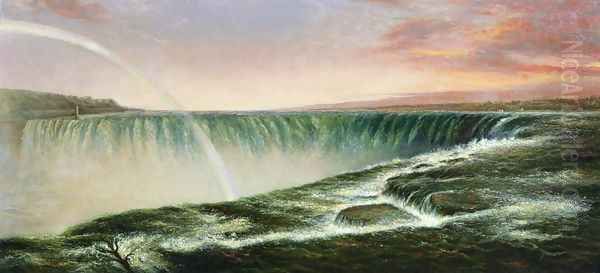 Niagara Falls at Sunset Oil Painting by George Loring Brown