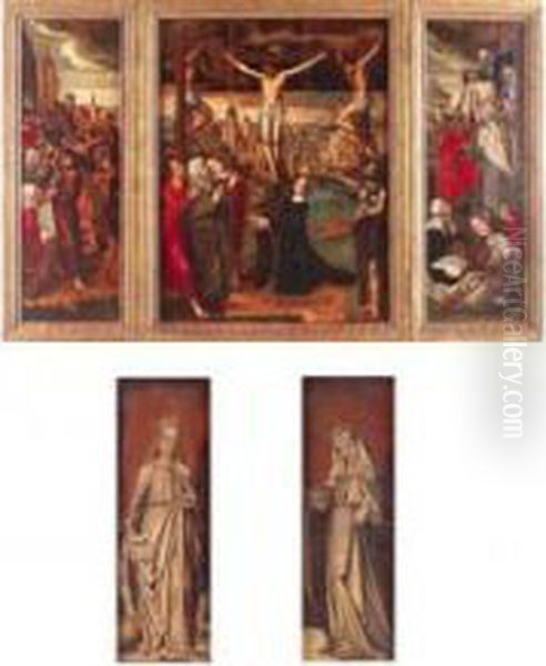 La Crucifixion Oil Painting by Ambrosius Benson