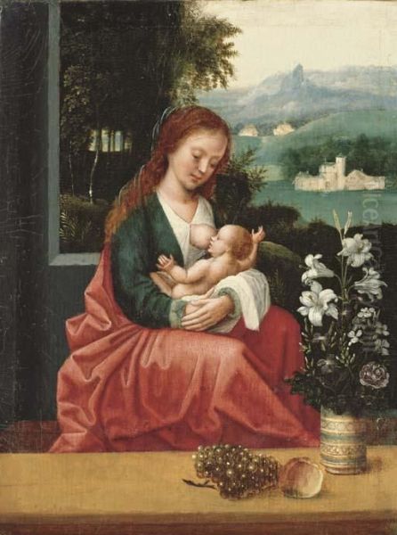 The Virgin And Child Oil Painting by Ambrosius Benson