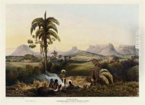 Views In The Interior Of Guiana: Map Of Guayana Oil Painting by Charles Bentley