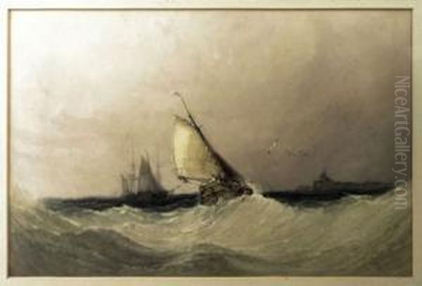 Pen And Ink Oil Painting by Charles Bentley