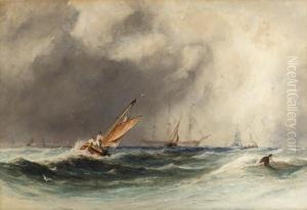 Off Boulogne Oil Painting by Charles Bentley