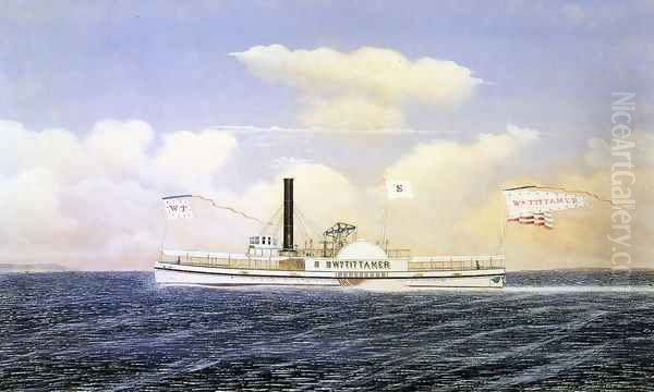 Towboat William Tittamer Oil Painting by James Bard