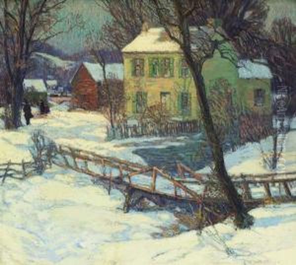 Farmstead In Winter by John William Bentley