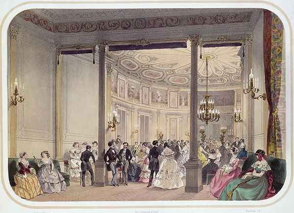 The Salon and Rotunda of the Establishment, Vichy Oil Painting by Charles Bour