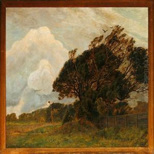 Stormy Weather Oil Painting by Fritz Johannes Bentzen-Bilkvist