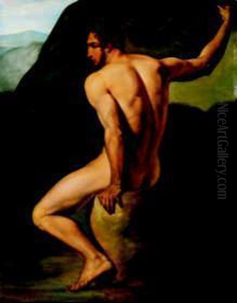 Studio Di Nudo Oil Painting by Pietro Benvenuti