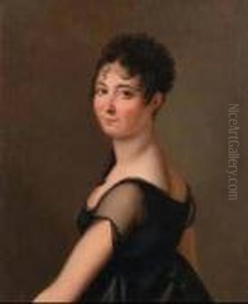 Ritratto Di Nobildonna Oil Painting by Pietro Benvenuti