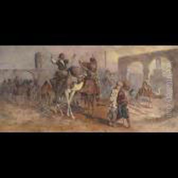 Arabian Market Oil Painting by Joseph-Austin Benwell