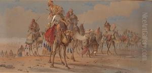 The Head Of The Caravan Oil Painting by Joseph-Austin Benwell