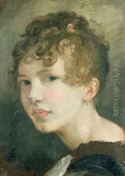 Portrait of Miss H.M. de Cardonnel Lawson Oil Painting by Thomas Barker of Bath