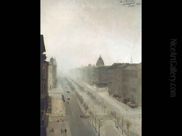 Unter den Linden in Berlin Oil Painting by Anna Bilinska-Bohdanowiczowa