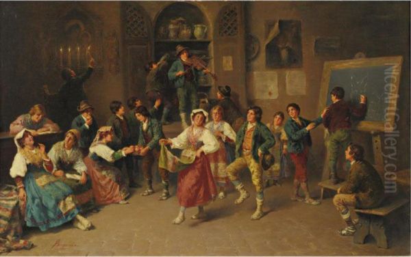 The Unruly Classroom Oil Painting by Francesco Bergamini