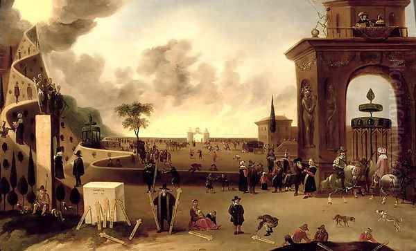 The Narrow Gate to Heaven and the Wide Gate to Hell Oil Painting by Cornelis de Bie