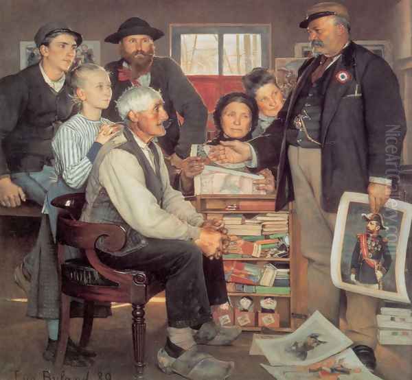 Scéne de propagande (Propaganda Campaign) Oil Painting by Jean-Eugene Buland