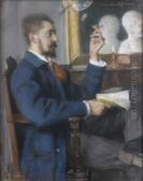  Portrait D'alphonse Isaac  Oil Painting by Richard Bergh