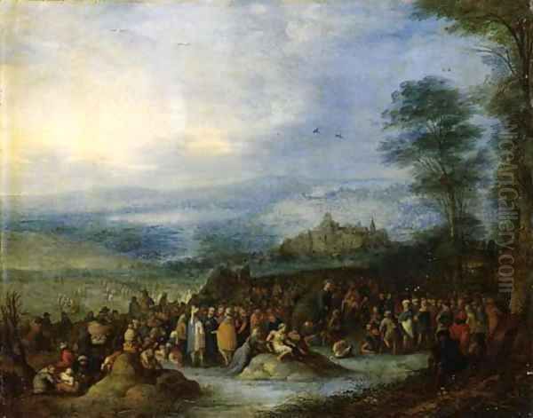 Christ preaching to the Multitude Oil Painting by Joseph van Bredael