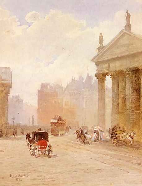 College Green, Dublin Oil Painting by Rose Barton