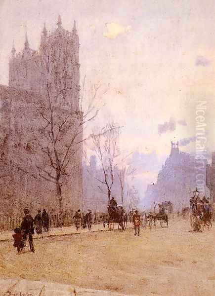 Westminster Abbey Oil Painting by Rose Barton