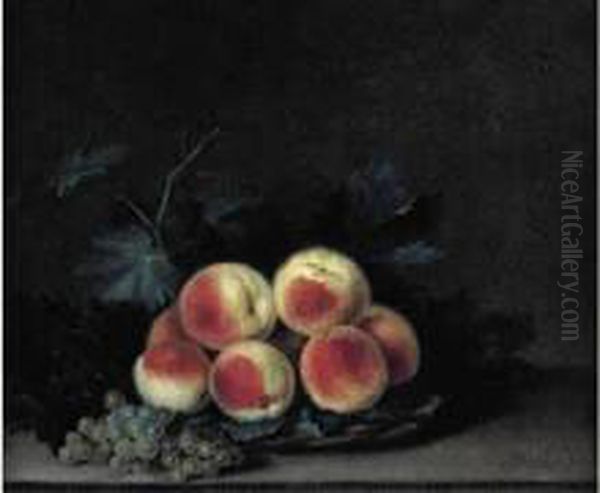 Nature Morte Aux Fruits Et Au Couteau Oil Painting by Antoine Berjon