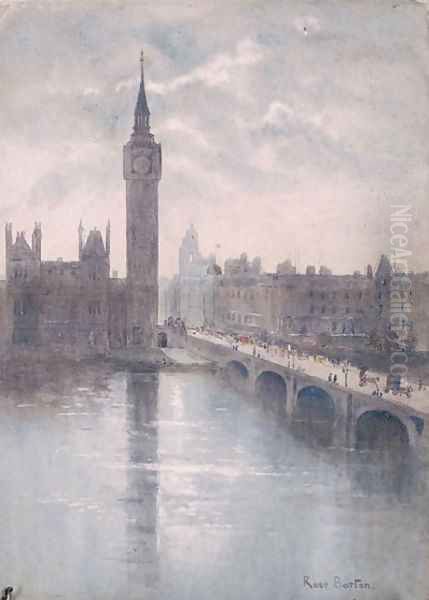 Westminster Bridge, London Oil Painting by Rose Barton