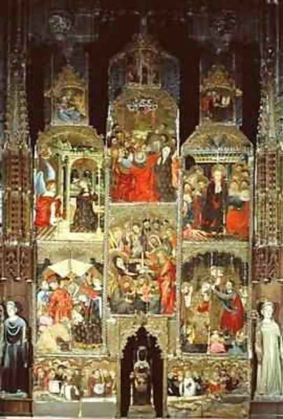 Altarpiece of the Virgin Oil Painting by Lluis Borrassa