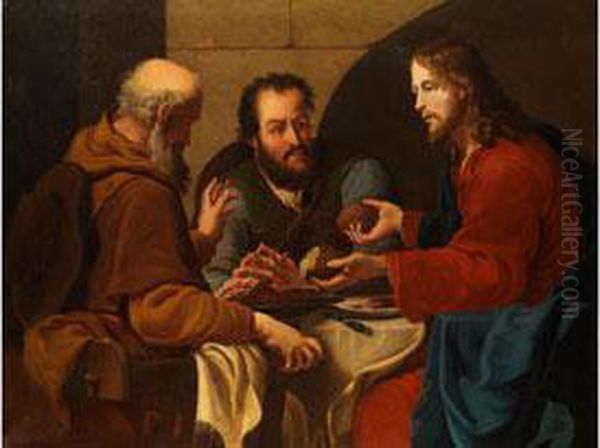 Das Abendmahl In Emmaus Oil Painting by Bernardo Strozzi