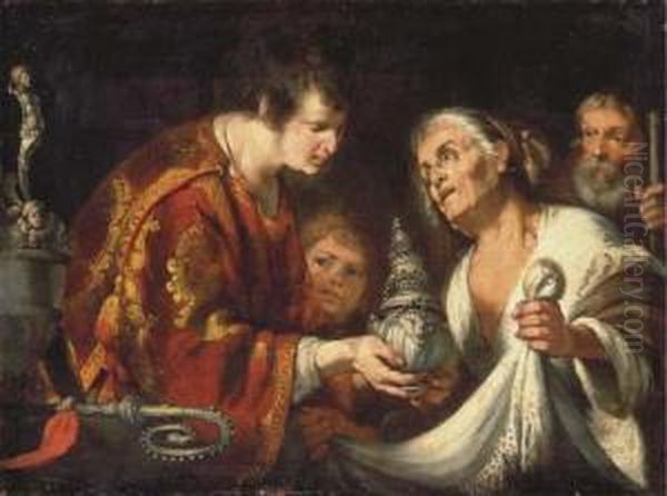 The Charity Of Saint Laurence Oil Painting by Bernardo Strozzi