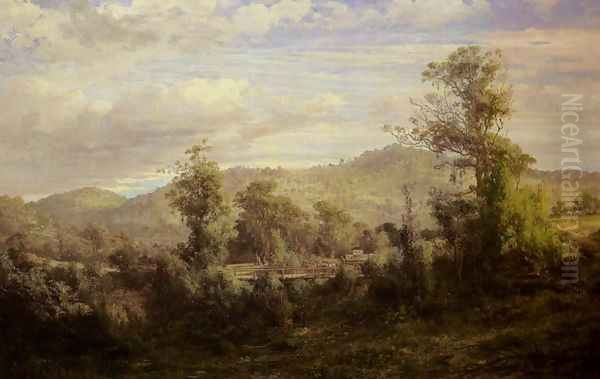 Between Tallarook and Yea Oil Painting by Louis Buvelot