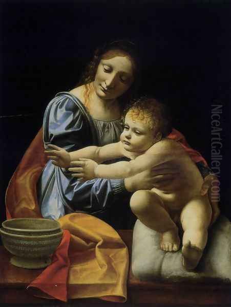 The Virgin and Child 1490s Oil Painting by Giovanni Antonio Boltraffio