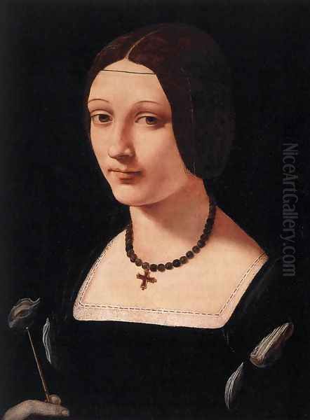 Portrait of a Lady as St Lucy c. 1500 Oil Painting by Giovanni Antonio Boltraffio