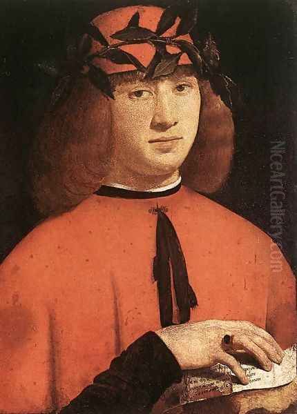 Portrait of Gerolamo Casio 1495 Oil Painting by Giovanni Antonio Boltraffio