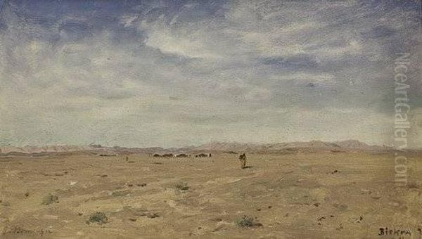 Beduinenzelte In Der Sahara Be Oil Painting by Edmund Berninger