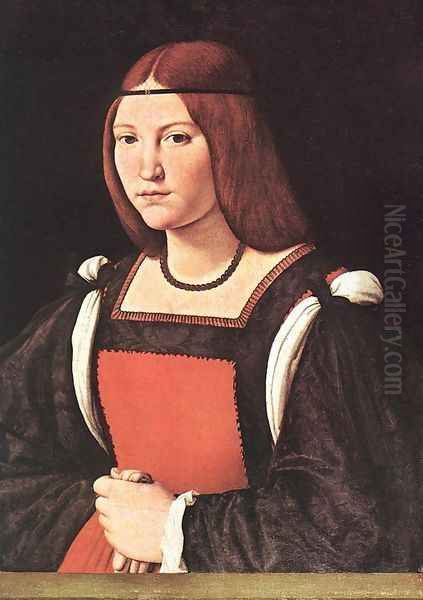 Portrait of a Young Woman Oil Painting by Giovanni Antonio Boltraffio